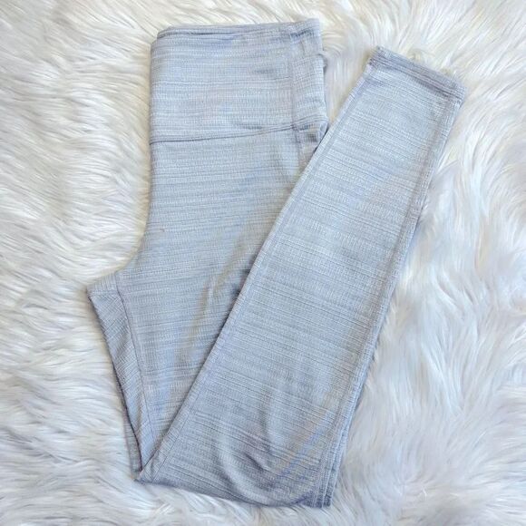 Athleta High Rise Jacquard Chaturanga Leggings Grey Size Medium - Picture 1 of 5
